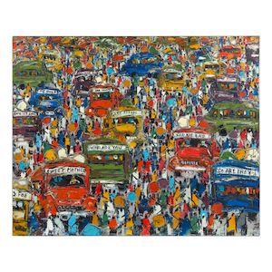 Ablade Glover (Ghanaian, born 1934) Lorry Station 2 (unframed)
