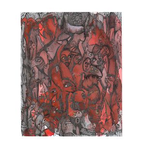 Malangatana Valente Ngwenya (Mozambican, 1936-2011) A Jundive View (unframed)