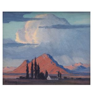 Jacob Hendrik Pierneef (South African, 1886-1957) Clouds over a mountain