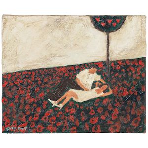 Gary Bunt (British, 1957-2025) Lovers in a Poppy Field ((unframed))