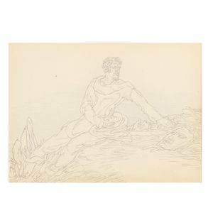 Austin Osman Spare (British, 1886-1956) Seated Bearded Man from Satyros Dux (unframed) (Executed circa 1945)