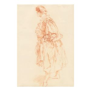 Augustus Edwin John O.M., R.A. (British, 1878-1961) Study of a Woman in 18th Century Attire