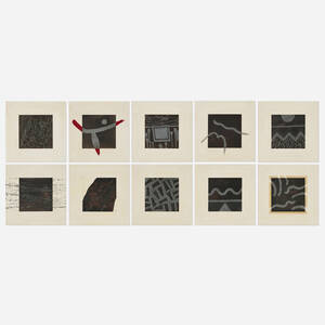 Collection of ten etched plates