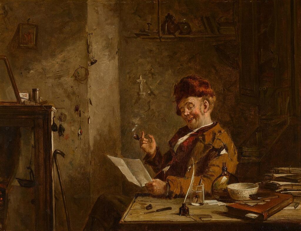 Writer with Pipe