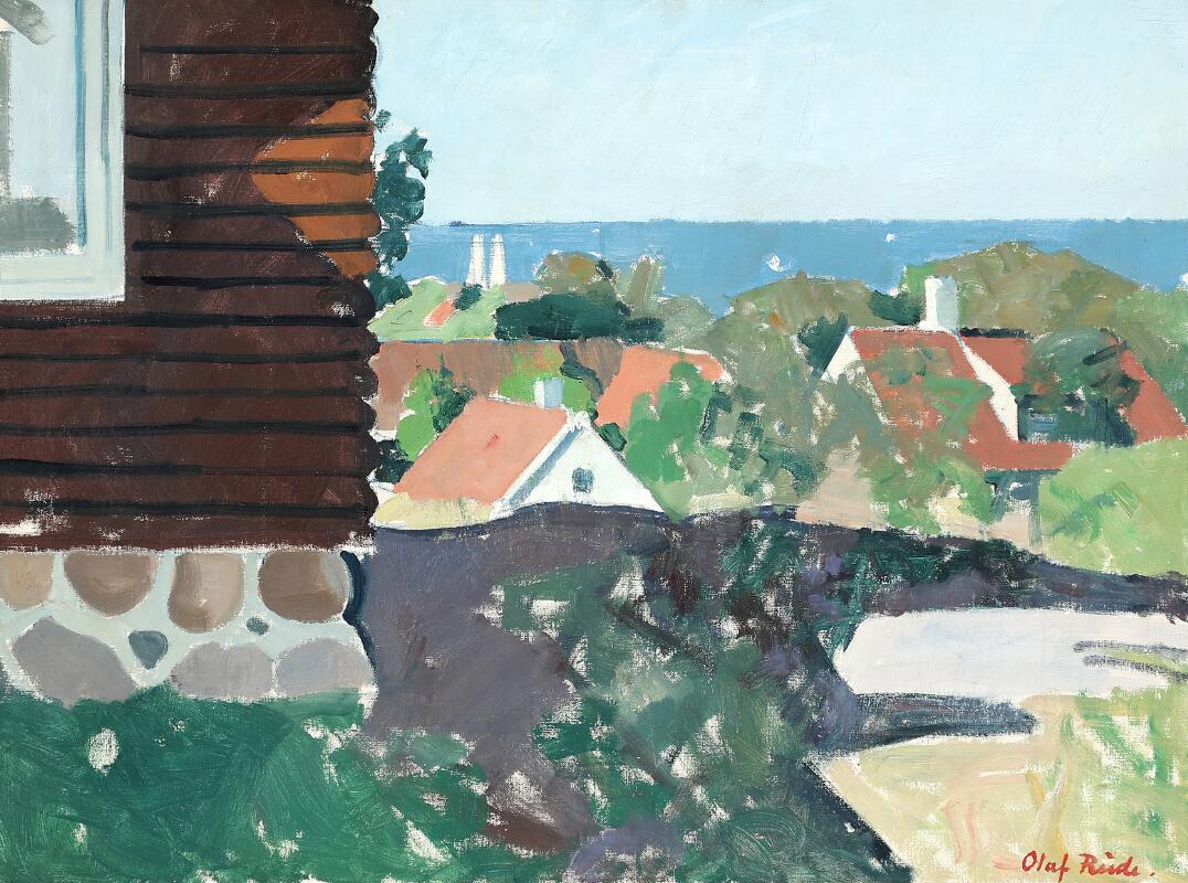View over red roofs