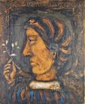 Portrait de femme de profil.