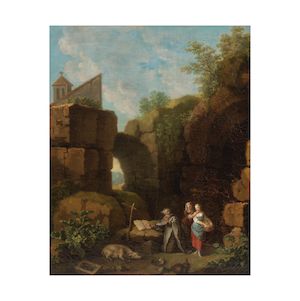 Etienne Jeaurat (Paris 1699-1789 Versailles) La tentation de Saint Antoine de Padoue