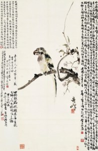 Wisteria and Parrot