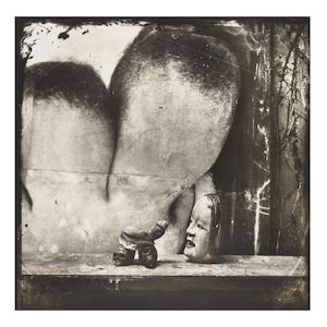 Joel-Peter Witkin (born 1939); '"Mask and Severed Genitalia as Netsuke," New Mexico';