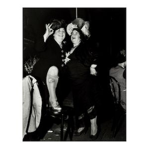 Weegee (Arthur Fellig) (1899-1968); Billie Dauscha and Mabel Sidney, Bowery Entertainers (at Sammy's on the Bowery);