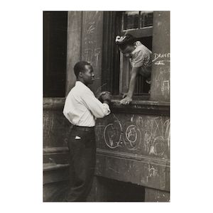 Helen Levitt (1913-2009); Untitled (Greeting at the Window);
