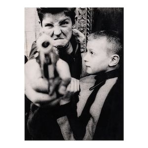 William Klein (1926-2022); 'Gun 1, 103rd & Broadway, New York';