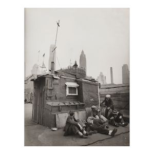 Berenice Abbott (1898-1991); 'Shelter on the Water Front, Coenties Slip, Pier 5, East River, Manhattan';