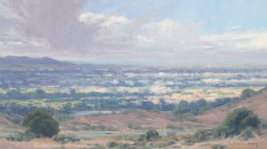 John Budicin (born 1944) Clouds Over Me 16 x 27 3/4 in.