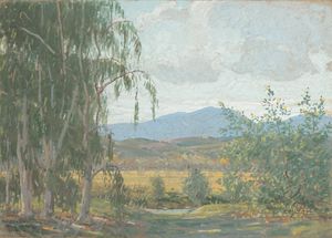 John Jay Baumgartner (1865-1946) Rancho Santa Margarita sight 9 1/2 x 13 1/2 in.