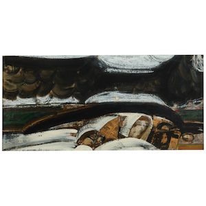 Guy Irving Anderson (1906-1998) Approaching Storm 14 1/2 x 30 in. (Painted in 1969.)