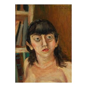 Aaron Bohrod (1907-1992) Portrait 11 3/4 x 9 7/8 in.