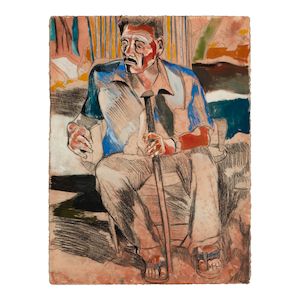 Paton Miller (born 1953) Seated Figure sight 30 x 22 3/4 in.