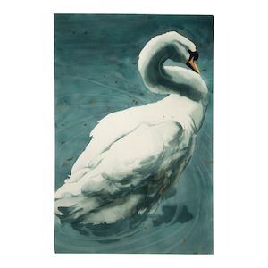 William G. Garbe (1948-1989) Untitled (Swan) sight 59 1/4 x 39 1/2 in.