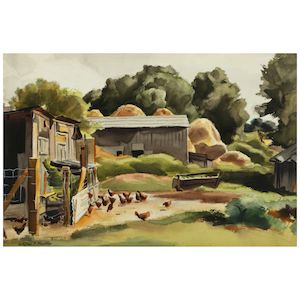 Antonio Pietro Martino (1902-1988) Dick's Farm 19 x 29 in.
