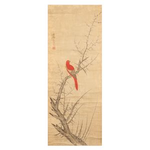 Parrot on a prunus branch (2)