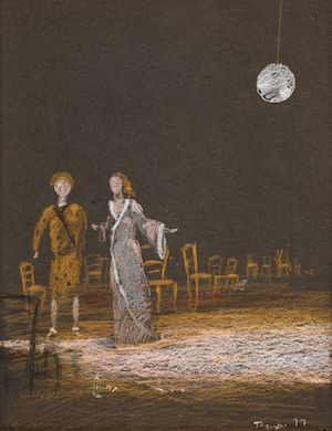 a) Maquette pour l'oeuvre théatrale Clytemnestre peut-être? (de Andreas Staikos) b) Nu (2)