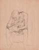 Untitled (Seated naked man and naked woman). Circa 1920s.
