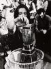 Charlotte Moorman performing Wolf Vostell's Morning Glory. September 9, 1966; printed 1975.