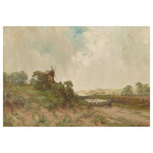Joseph Milne (British, 1857-1911) A country lane