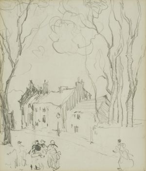 James Watterston Herald (British, 1859-1914) Angus village scene