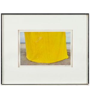 John Batho (French, born 1939); Deauville II, La Bache Jaune et la Plage;
