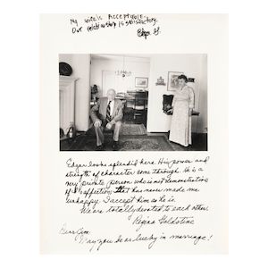 Jim Goldberg (born 1953); 'Edgar looks splendid here...' / 'My wife is acceptable...'(The Goldstines) (from 'Rich and Poor');