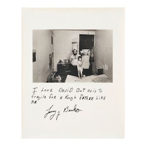 Jim Goldberg (born 1953); 'I Love David, But he is fragile for a rough father like me' (Larry Benko and his son) (from 'Rich and Poor');