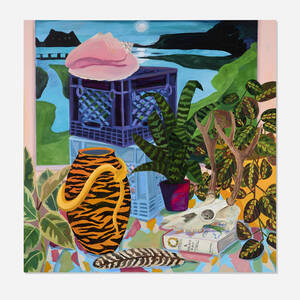 Still Life with Landscape Painting