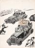 Car protestors with signs in Yiddish.