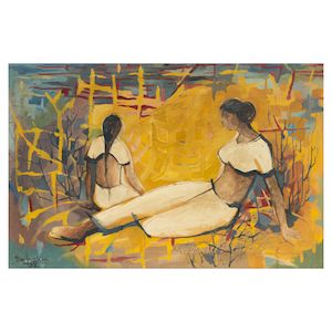 Om Prakash Sharma (B.1932) Untitled (Two Women)