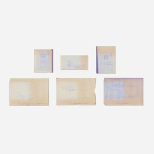 Collection of six blueprints for the Schnabel residence, Los Angeles