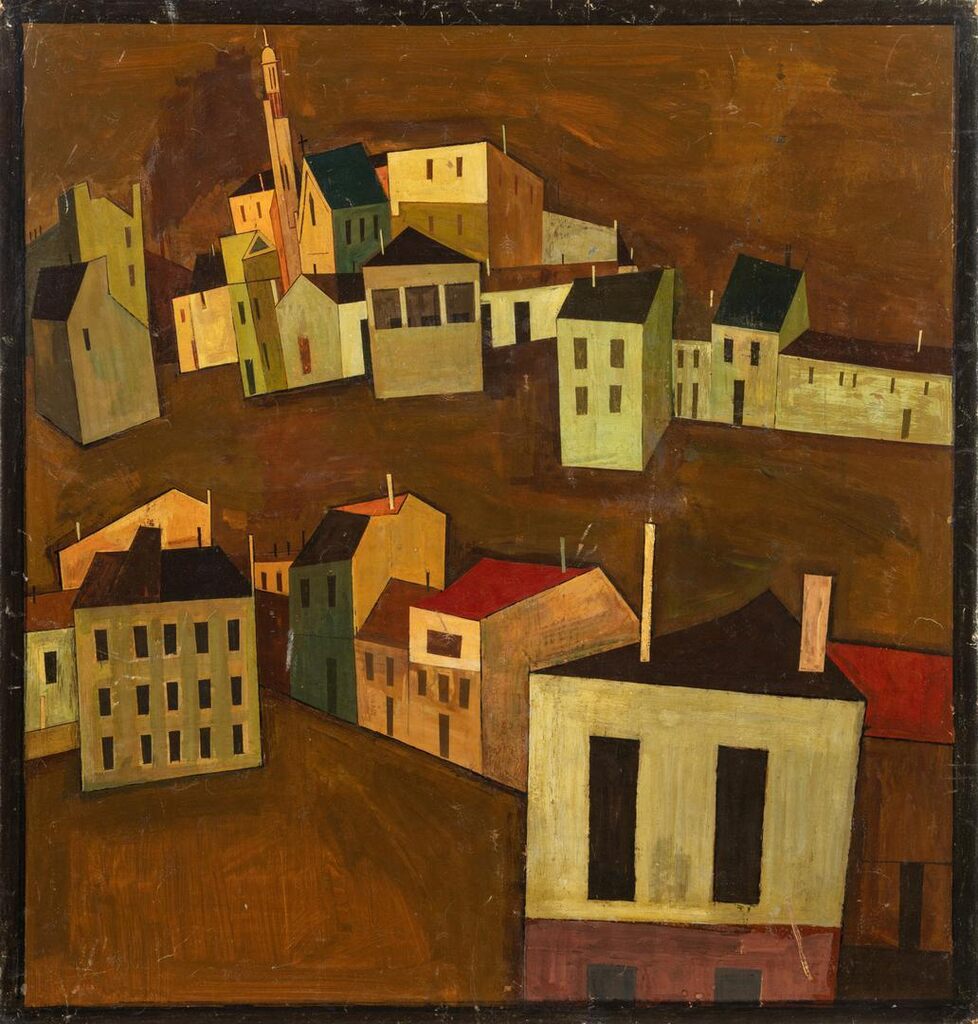 Sayed Haider Raza, Untitled (Houses)