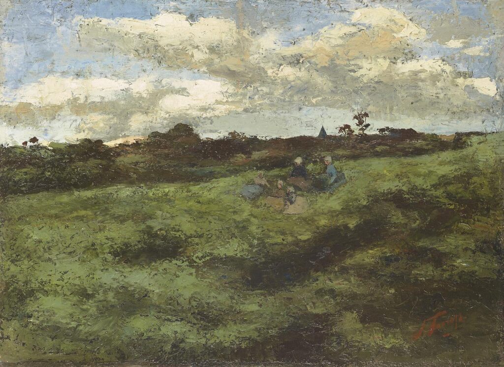 Kinderen op het duin - Landschap bij Brussel