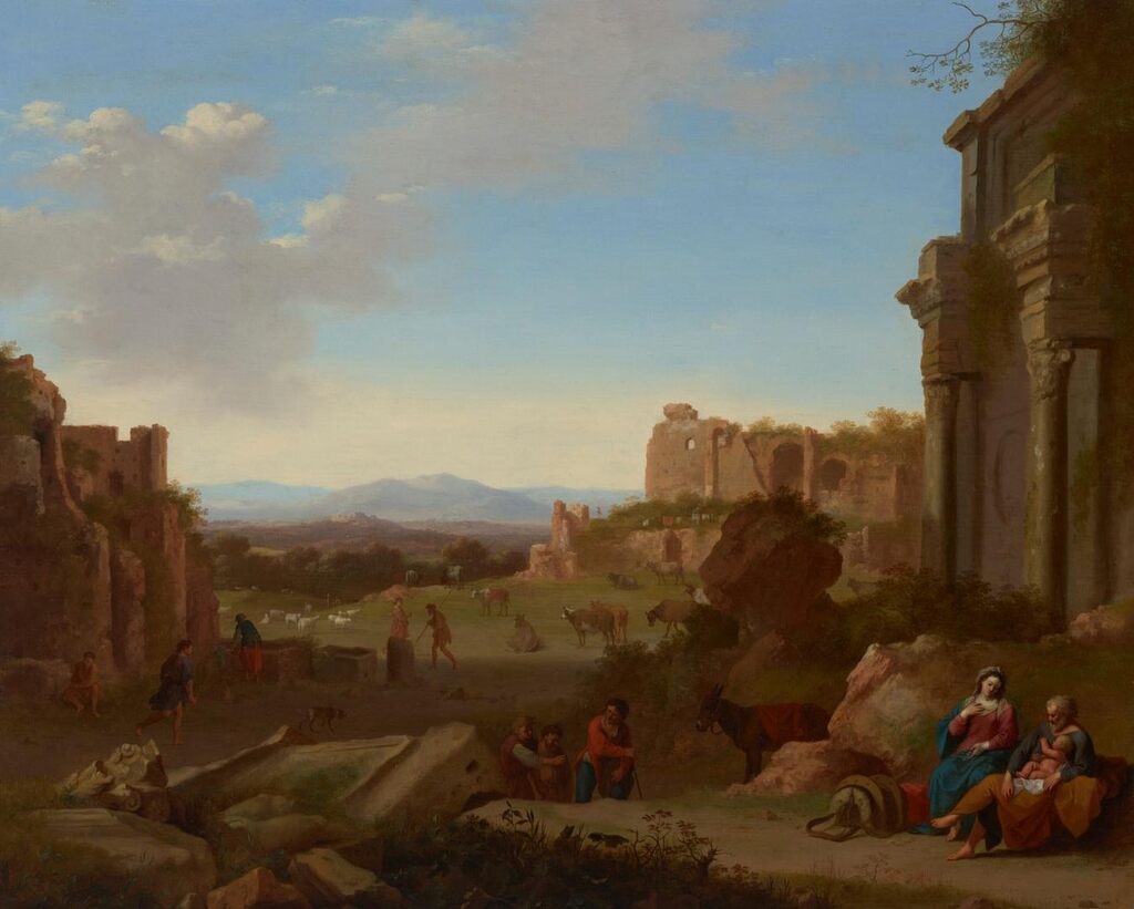 An Italianate landscape with the Rest on the Flight into Egypt