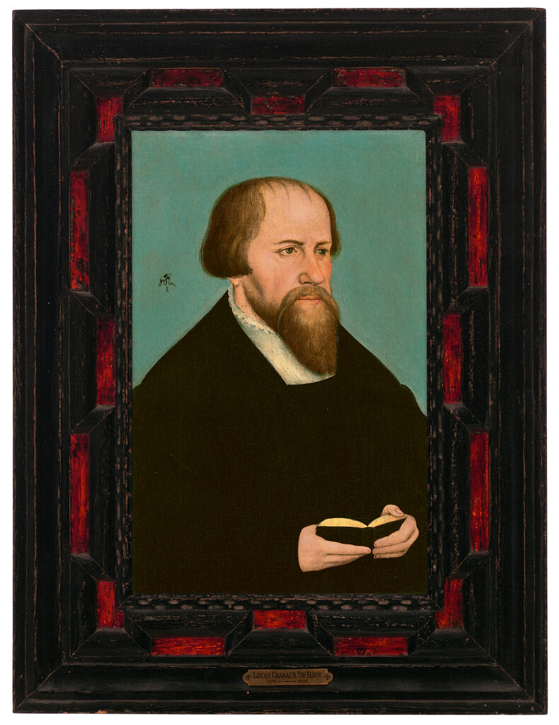 Portrait of Caspar Cruciger (1504-1548), bust-length, holding a book