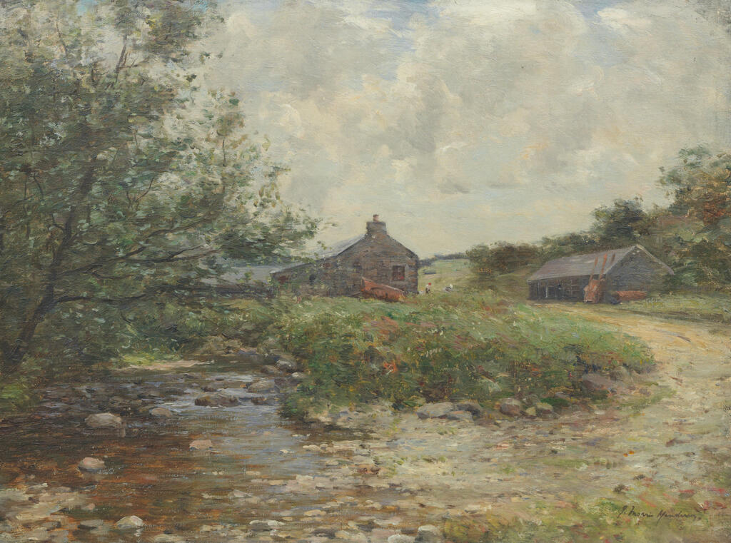 Barns by a burn, summertime