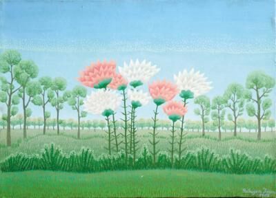 Fiori rosa e fiori bianchi