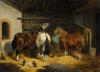 Resting in the Stable After a Day's Work.