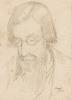 Portrait of Lytton Strachey.