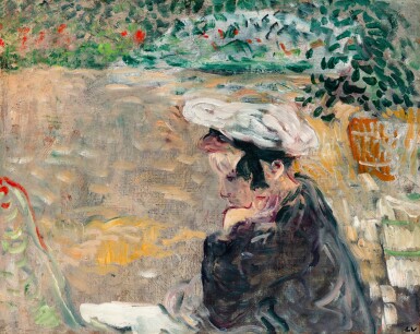 La lecture au jardin (Edouard Doubrère) 