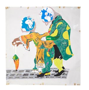 Kura Shomali (Democratic Republic of Congo, born 1979) Untitled (unframed and unstretched)