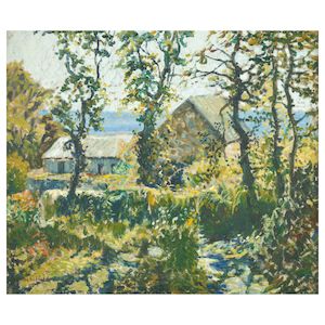 Walter Elmer Schofield (1867-1944) Looking Toward the Sea 21 3/4 x 18 3/4 in. (55.2 x 47.6 cm.)