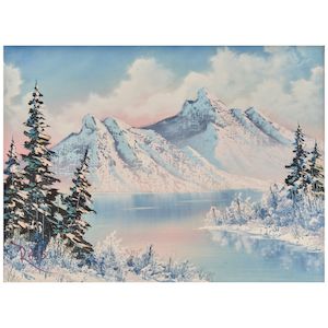 Bob Ross (1942-1995) Alaskan Scene 18 x 24 in. (45.7 x 61 cm.) (Painted circa 1981.)
