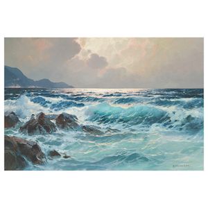 Alexander Dzigurski (1911-1995) Seascape at Sunset 24 x 36 in. (60.9 x 91.4 cm.)